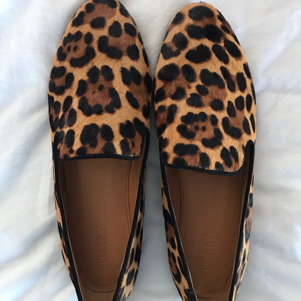 J. Crew Calf Hair Smoking Moccasins Size 8